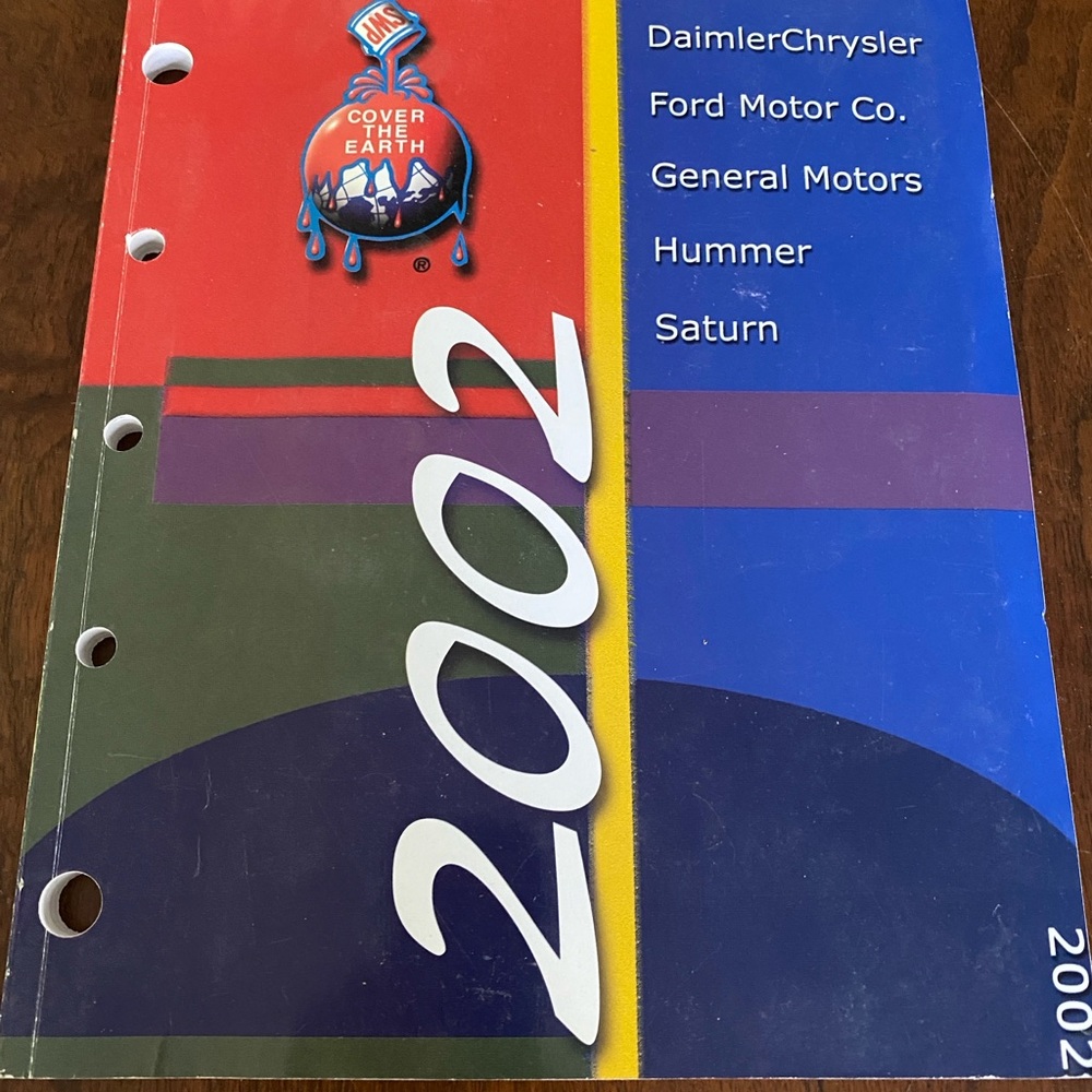 2002 automotive finishes car color guide book Sherwin Williams paint